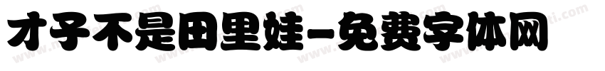 才子不是田里娃字体转换