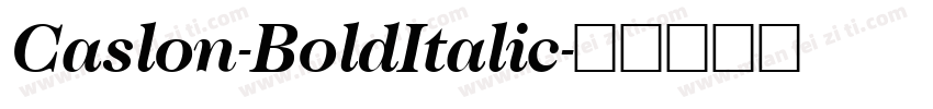 Caslon-BoldItalic字体转换