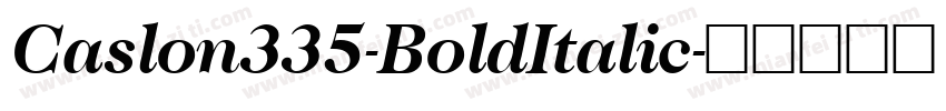 Caslon335-BoldItalic字体转换