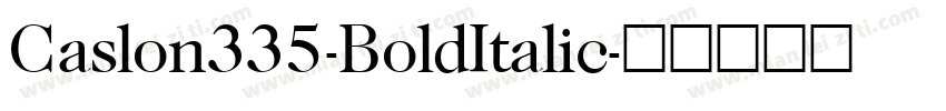 Caslon335-BoldItalic字体转换
