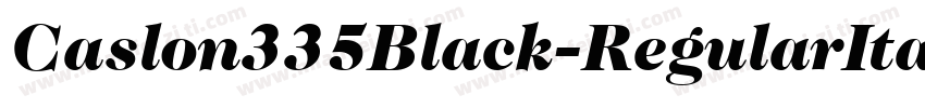 Caslon335Black-RegularItalic字体转换