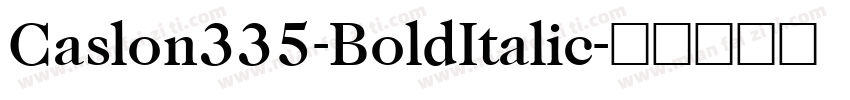 Caslon335-BoldItalic字体转换