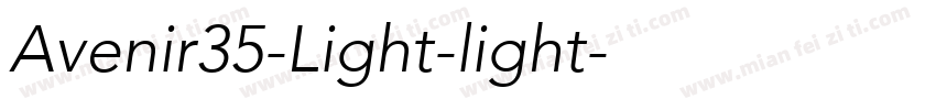 Avenir35-Light-light字体转换