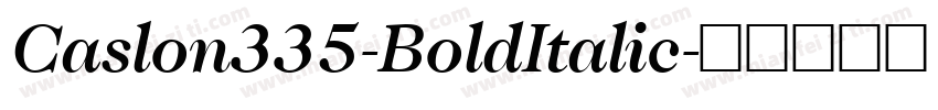 Caslon335-BoldItalic字体转换