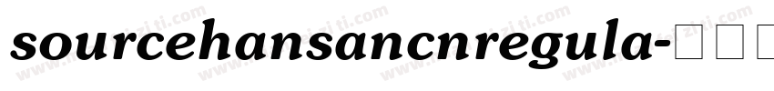 sourcehansancnregula字体转换