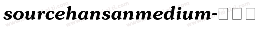 sourcehansanmedium字体转换