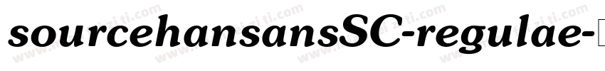 sourcehansansSC-regulae字体转换