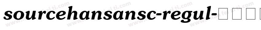 sourcehansansc-regul字体转换