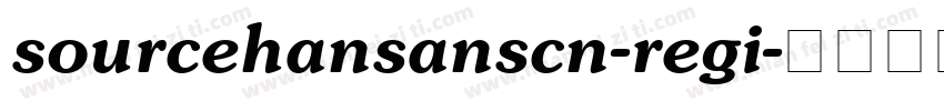 sourcehansanscn-regi字体转换