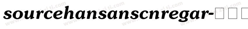 sourcehansanscnregar字体转换