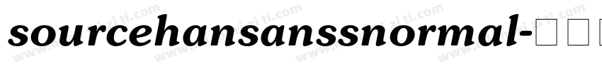 sourcehansanssnormal字体转换