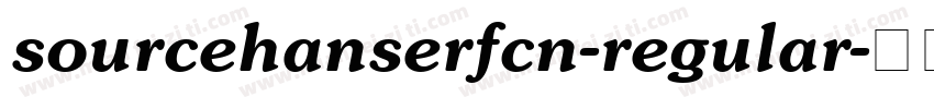 sourcehanserfcn-regular字体转换