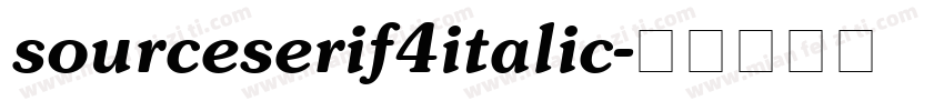 sourceserif4italic字体转换