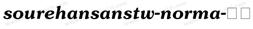sourehansanstw-norma字体转换