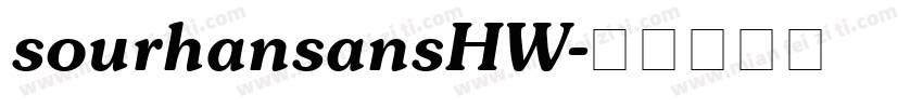 sourhansansHW字体转换