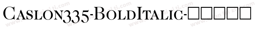 Caslon335-BoldItalic字体转换