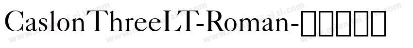 CaslonThreeLT-Roman字体转换