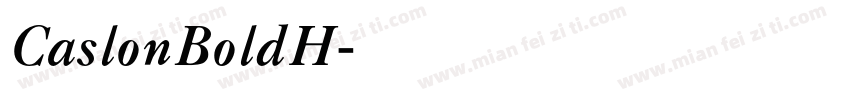 CaslonBoldH字体转换