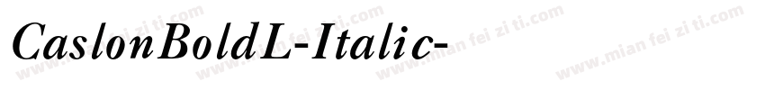 CaslonBoldL-Italic字体转换