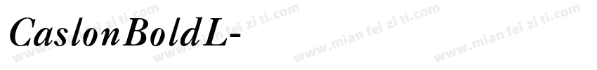 CaslonBoldL字体转换