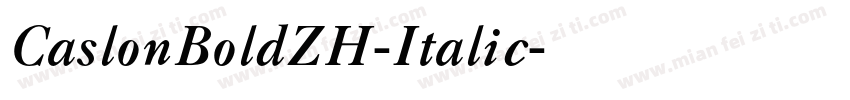 CaslonBoldZH-Italic字体转换