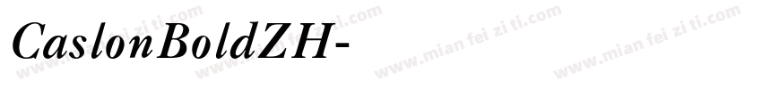CaslonBoldZH字体转换
