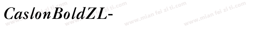 CaslonBoldZL字体转换
