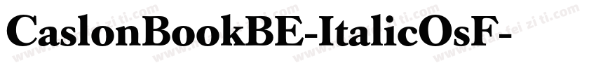 CaslonBookBE-ItalicOsF字体转换