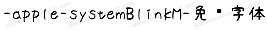 -apple-systemBlinkM字体转换