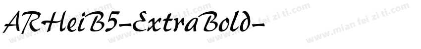 ARHeiB5-ExtraBold字体转换