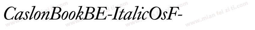 CaslonBookBE-ItalicOsF字体转换