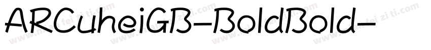 ARCuheiGB-BoldBold字体转换