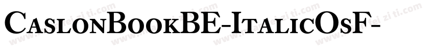 CaslonBookBE-ItalicOsF字体转换