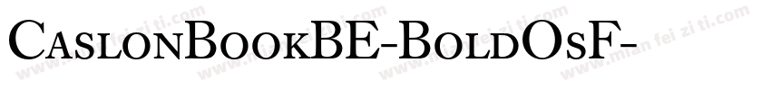 CaslonBookBE-BoldOsF字体转换