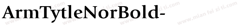 ArmTytleNorBold字体转换