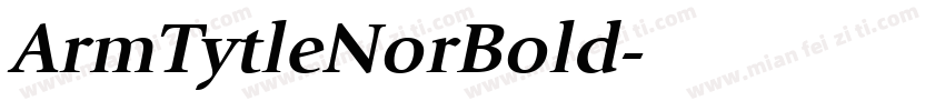 ArmTytleNorBold字体转换
