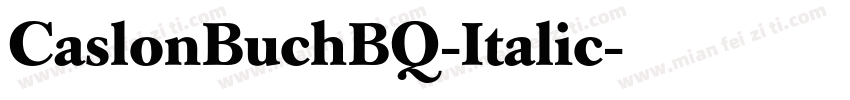 CaslonBuchBQ-Italic字体转换