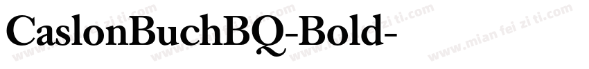 CaslonBuchBQ-Bold字体转换