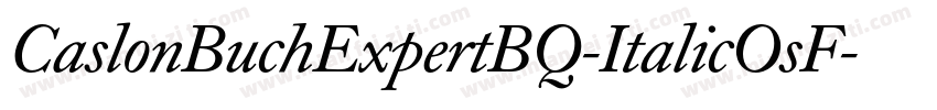CaslonBuchExpertBQ-ItalicOsF字体转换