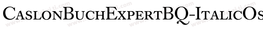 CaslonBuchExpertBQ-ItalicOsF字体转换