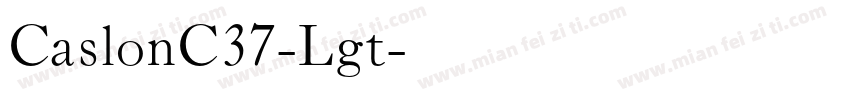 CaslonC37-Lgt字体转换