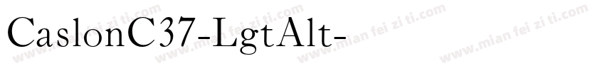 CaslonC37-LgtAlt字体转换