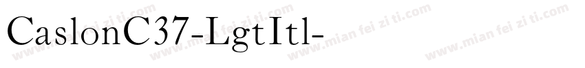 CaslonC37-LgtItl字体转换