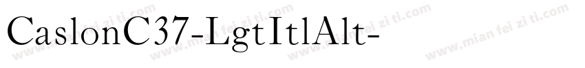 CaslonC37-LgtItlAlt字体转换