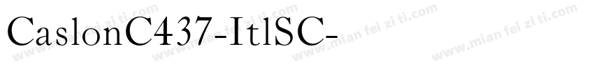 CaslonC437-ItlSC字体转换