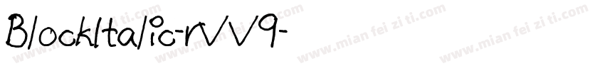 BlockItalic-rVV9字体转换