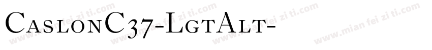 CaslonC37-LgtAlt字体转换