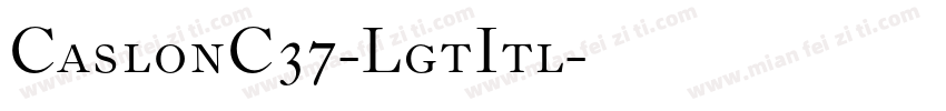 CaslonC37-LgtItl字体转换