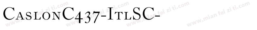 CaslonC437-ItlSC字体转换