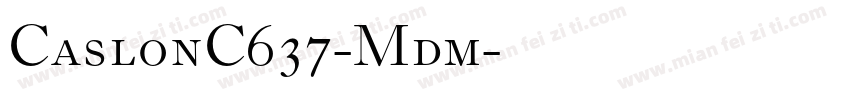 CaslonC637-Mdm字体转换